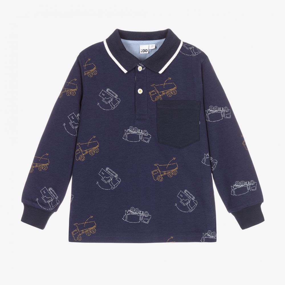iDO Baby-Boys Navy Blue Polo Shirt | Childrensalon Outlet
