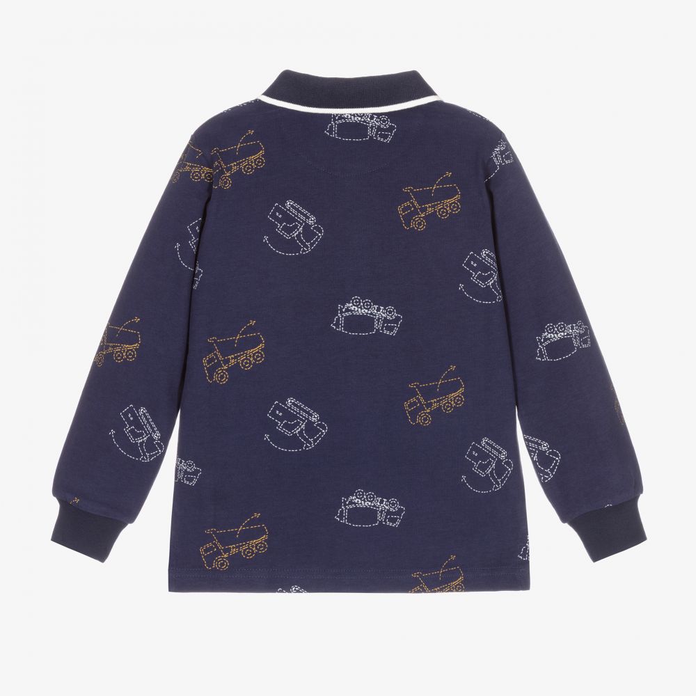 iDO Baby-توب بولو قطن لون كحلي للأولاد | Childrensalon Outlet