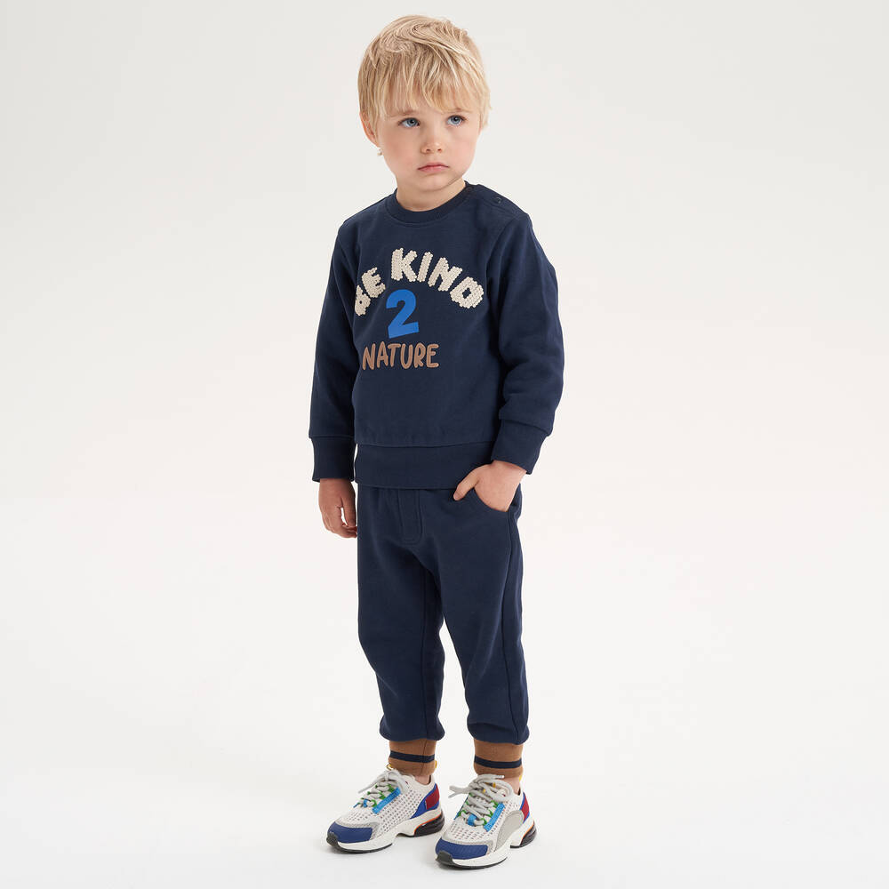 iDO Baby-Boys Navy Blue Sweatshirt | Childrensalon Outlet