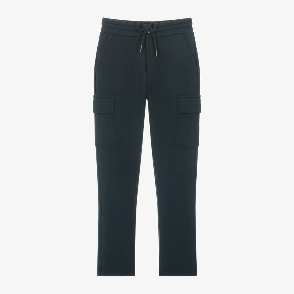 iDO Для младших-Boys Navy Cotton Cargo Trousers | Childrensalon Outlet