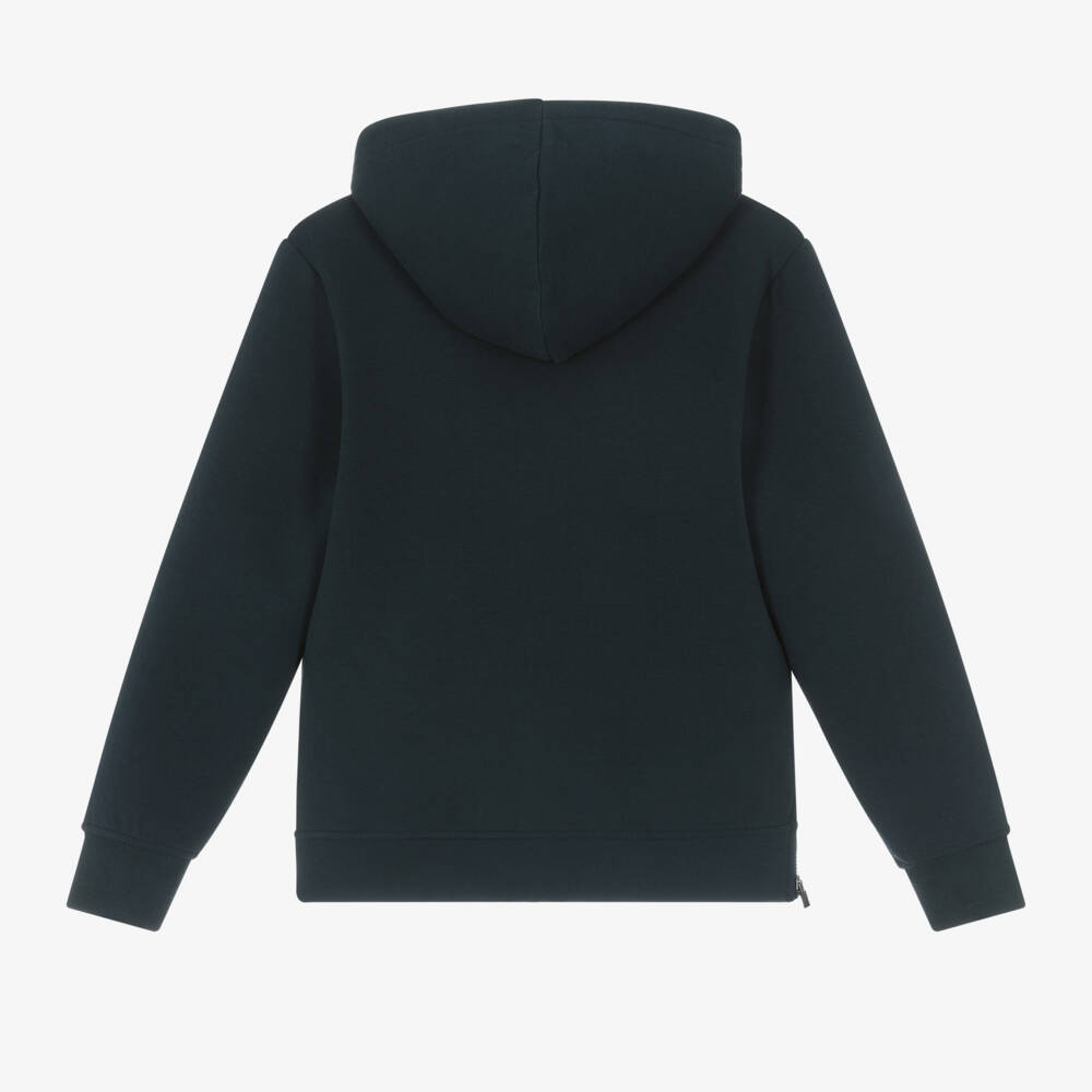 iDO Junior-Boys Navy Cotton Hoodie | Childrensalon Outlet