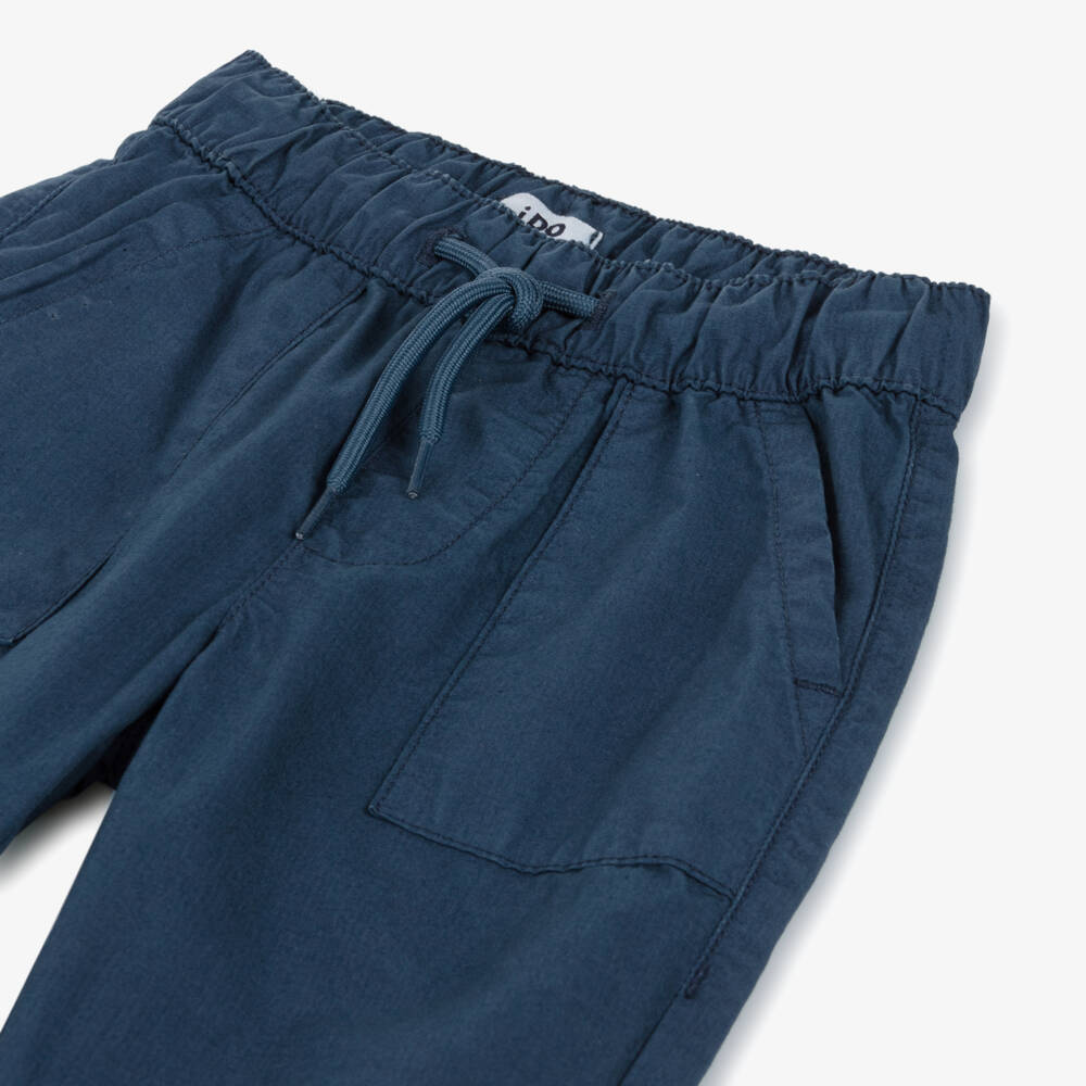 iDO Baby-بنطلون قطن ممزق للأولاد بلون كحلي | Childrensalon Outlet