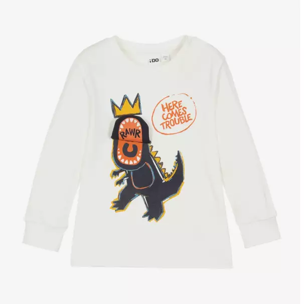 iDO Baby-Boys Off-White Dino Adventure Tee | Childrensalon Outlet