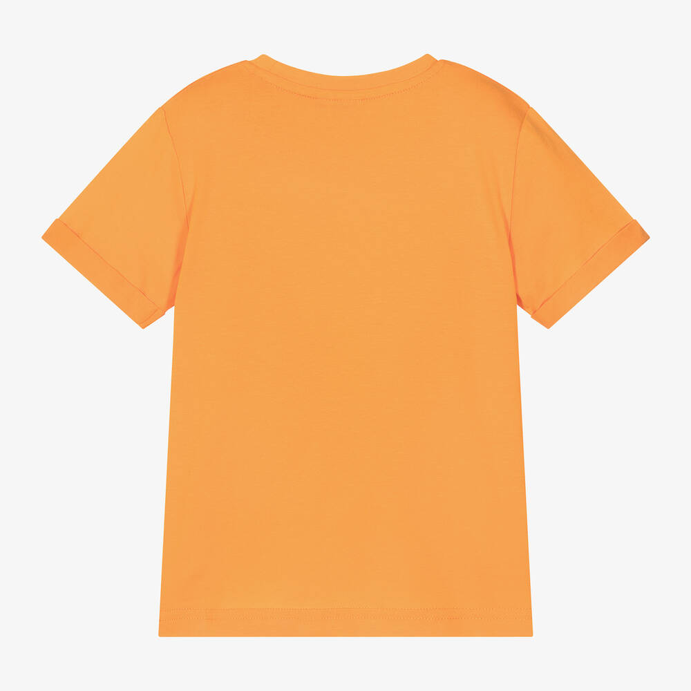 iDO Малыши-Boys Orange Cotton Dinosaur T-Shirt | Childrensalon Outlet