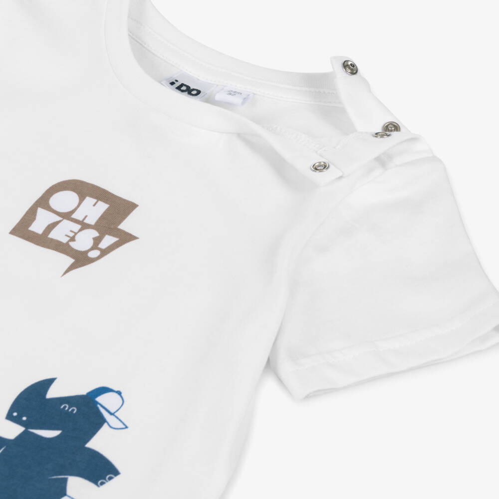 iDO Baby-Boys Pure Cotton White Tee | Childrensalon Outlet