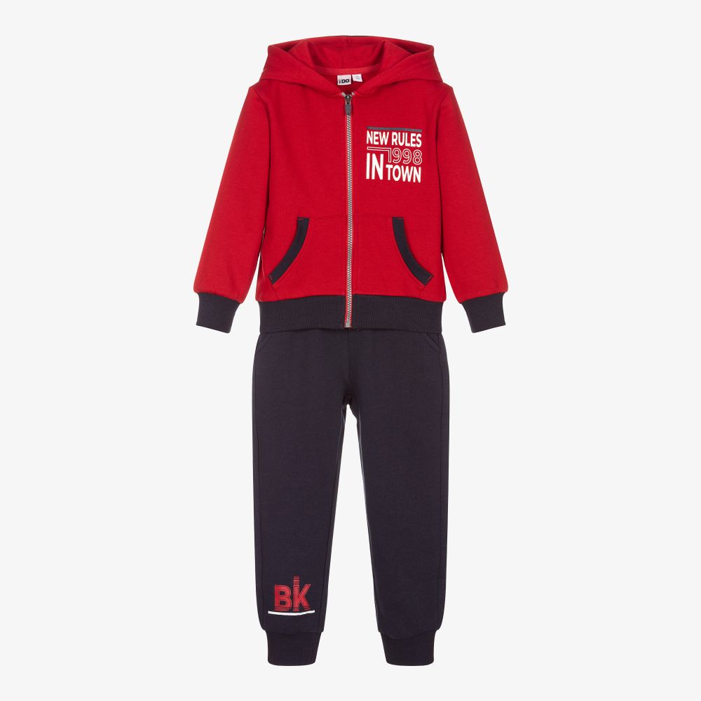 iDO Baby - Boys Red & Blue Tracksuit | Childrensalon