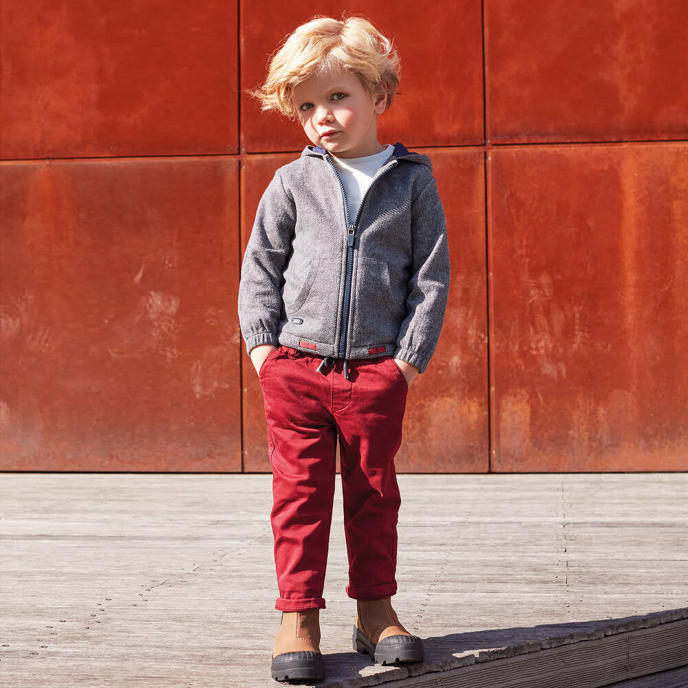 Pantalon sale rouge garcon