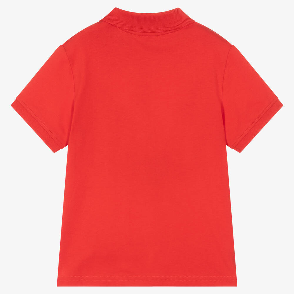 iDO Baby-Boys Red Cotton Jersey Polo Shirt | Childrensalon Outlet