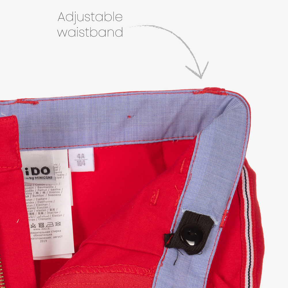 iDO Baby-Boys Red Cotton Shorts | Childrensalon Outlet
