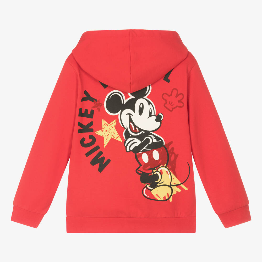 iDO Baby Boys Red Mickey Mouse Zip Up Hoodie Childrensalon Outlet