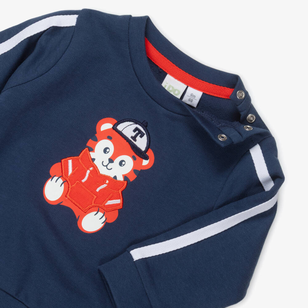 iDO-Boys Red & Navy Blue Tiger Tracksuits (2 Pack) | Childrensalon Outlet