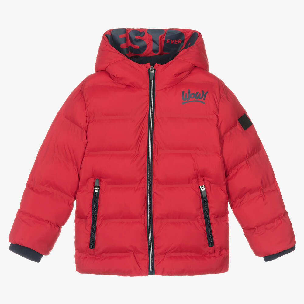 iDO Baby - Rote Steppjacke für Jungen | Childrensalon