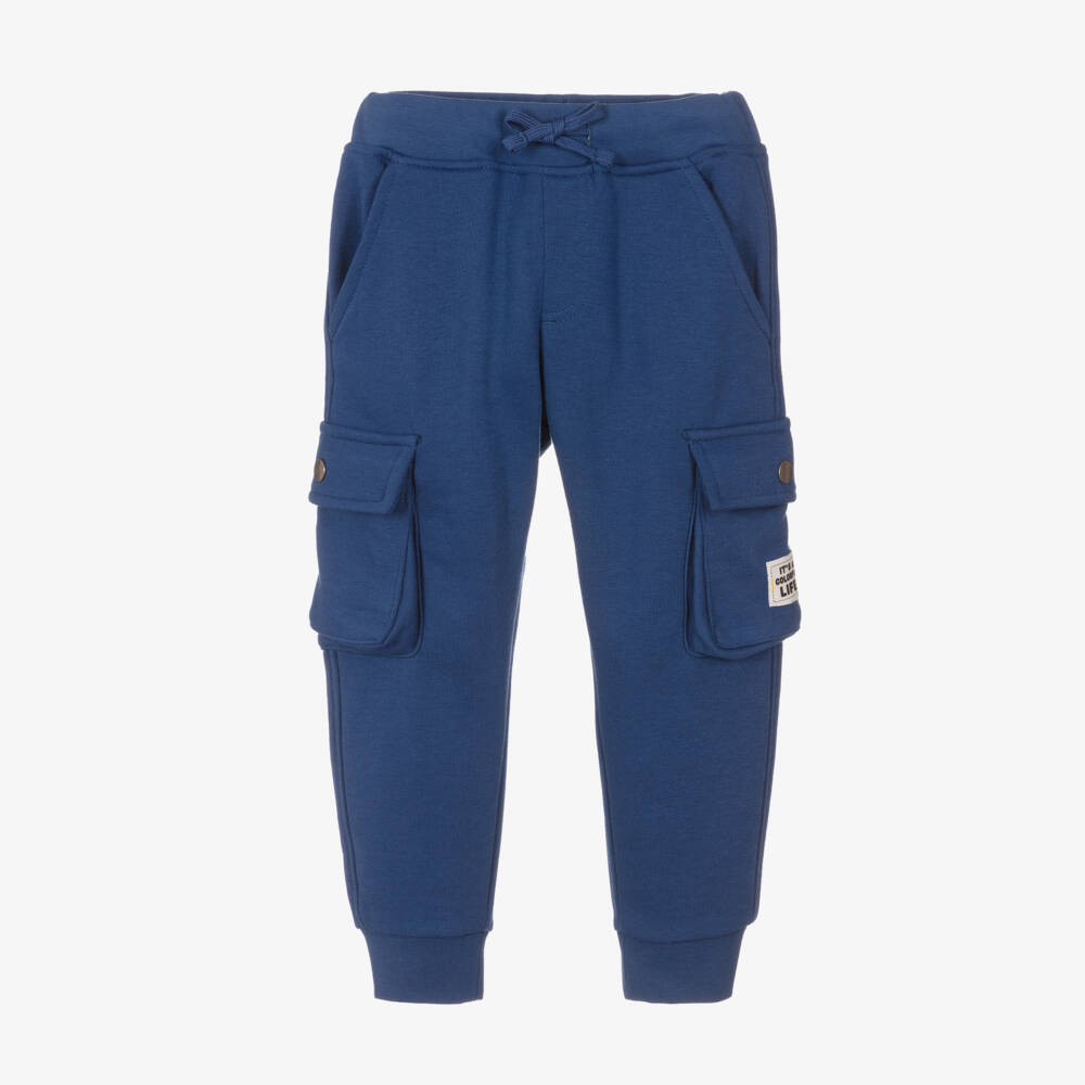 iDO Baby-Boys Royal Blue Cargo Trousers | Childrensalon Outlet