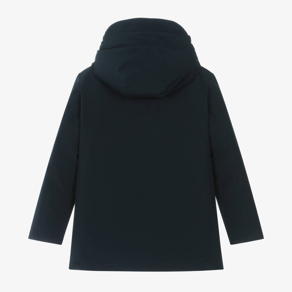 iDO Junior-Boys Sleek Navy Weatherproof Parka | Childrensalon Outlet
