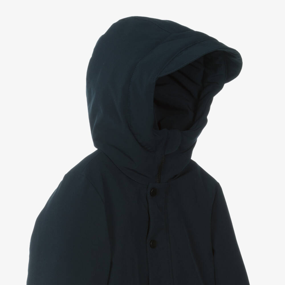 iDO Junior-Boys Sleek Navy Weatherproof Parka | Childrensalon Outlet