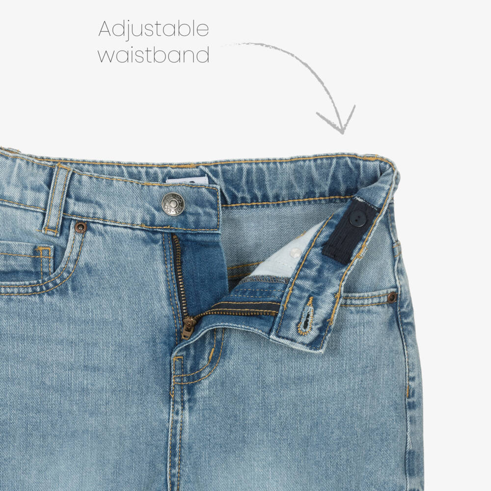 iDO Junior-بنطلون جينز كارجو أزرق ناعم للأولاد | Childrensalon Outlet