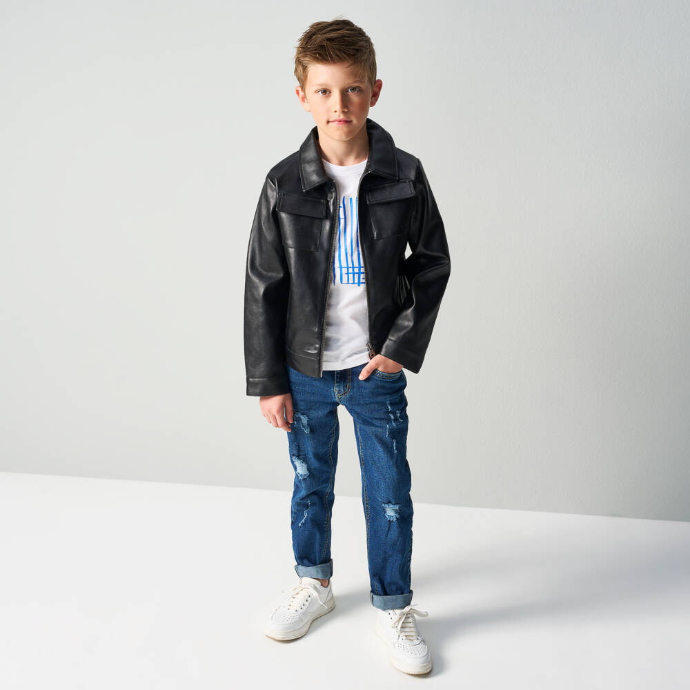 iDO Junior-Boys Soft Cotton White Tee | Childrensalon Outlet