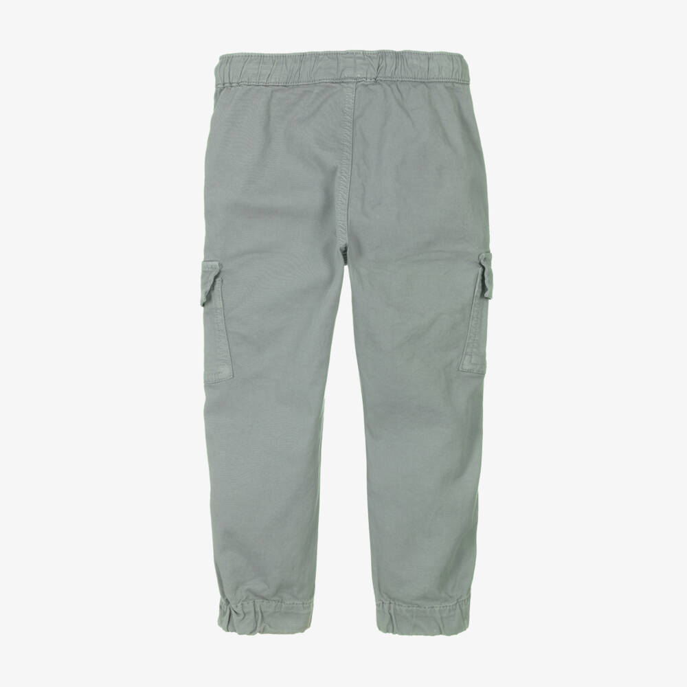 iDO Baby-Boys Soft Green Cargo Trousers | Childrensalon Outlet
