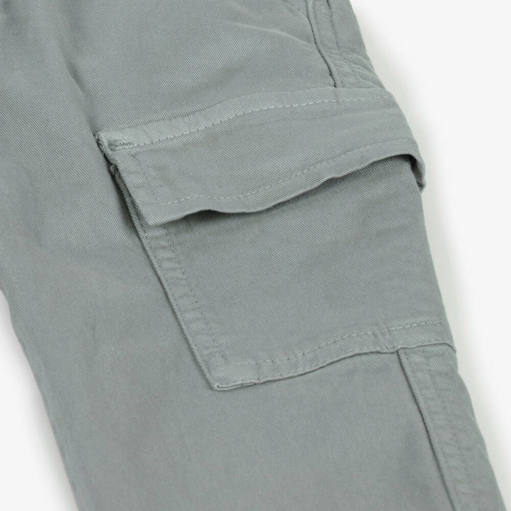 iDO Baby-Boys Soft Green Cargo Trousers | Childrensalon Outlet