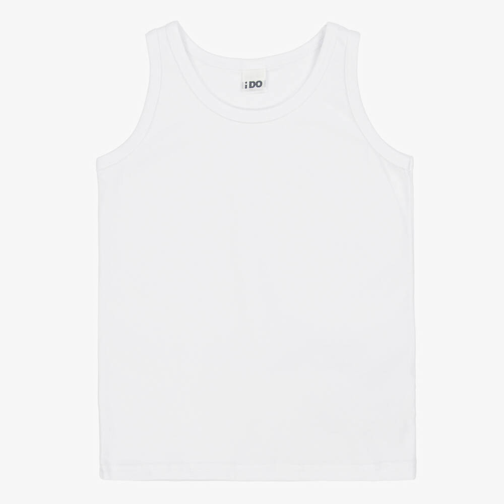 iDO Junior-Boys Soft White Knit Tank Duo | Childrensalon Outlet