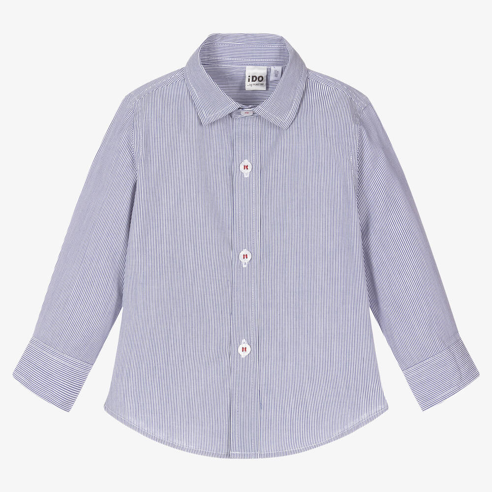 iDO Малыши-Boys Striped Cotton Shirt | Childrensalon Outlet