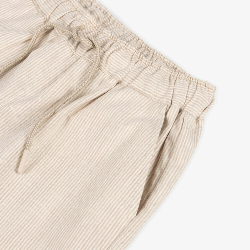 iDO Junior-شورت مخطط من مزيج الكتان للأولاد | Childrensalon Outlet