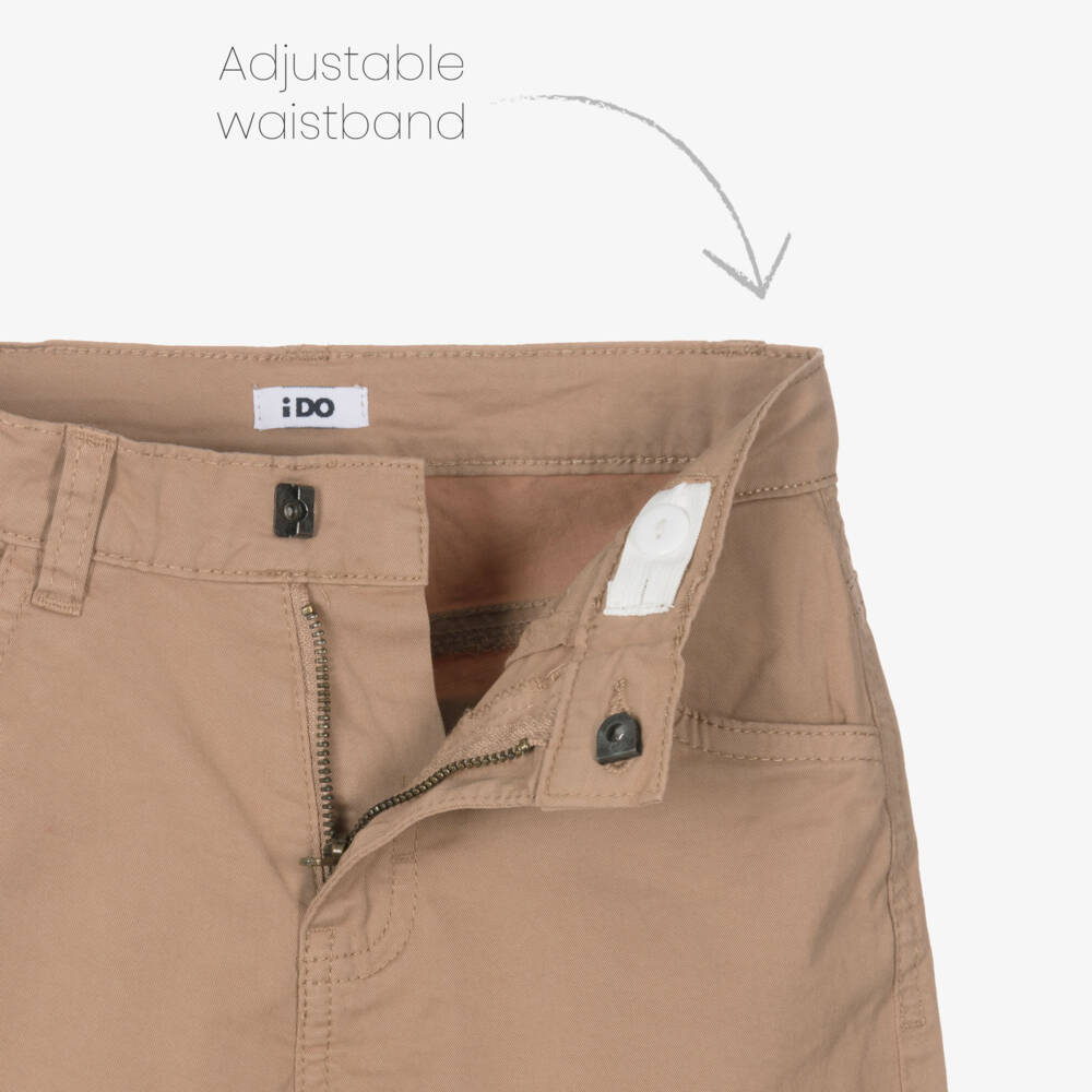 iDO Baby-Boys Tan Classic Fit Twill Shorts | Childrensalon Outlet