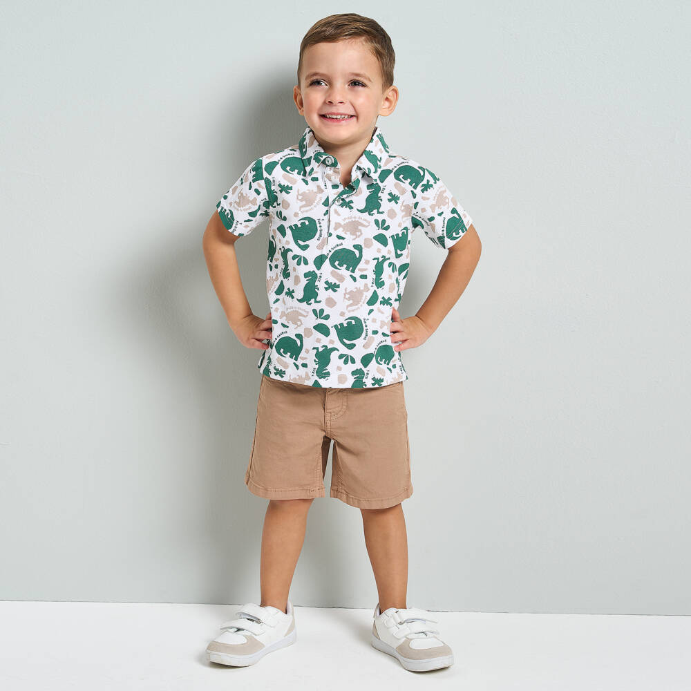 iDO Baby-Boys Tan Classic Fit Twill Shorts | Childrensalon Outlet