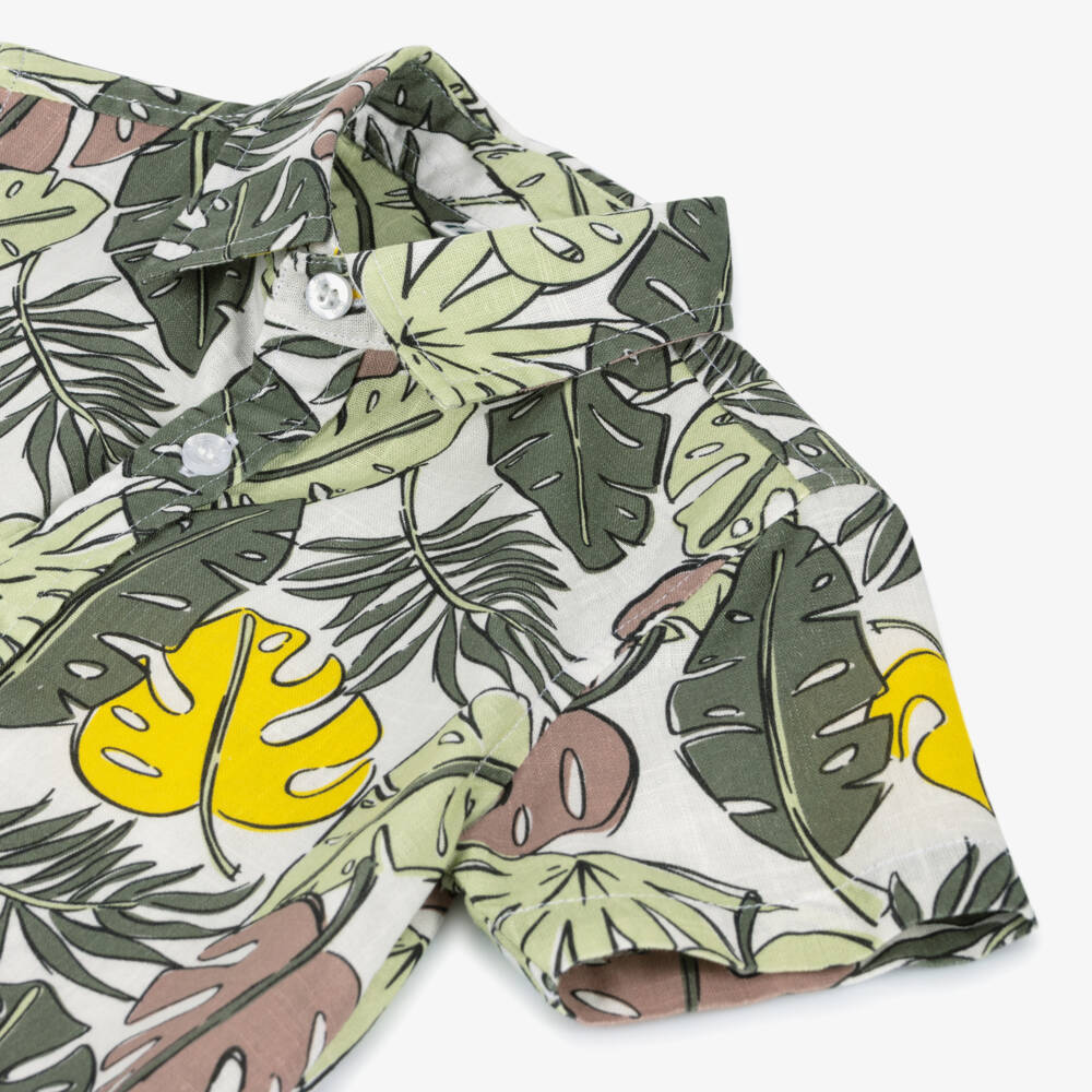 iDO Baby-قميص أوراق استوائية أخضر للأولاد | Childrensalon Outlet