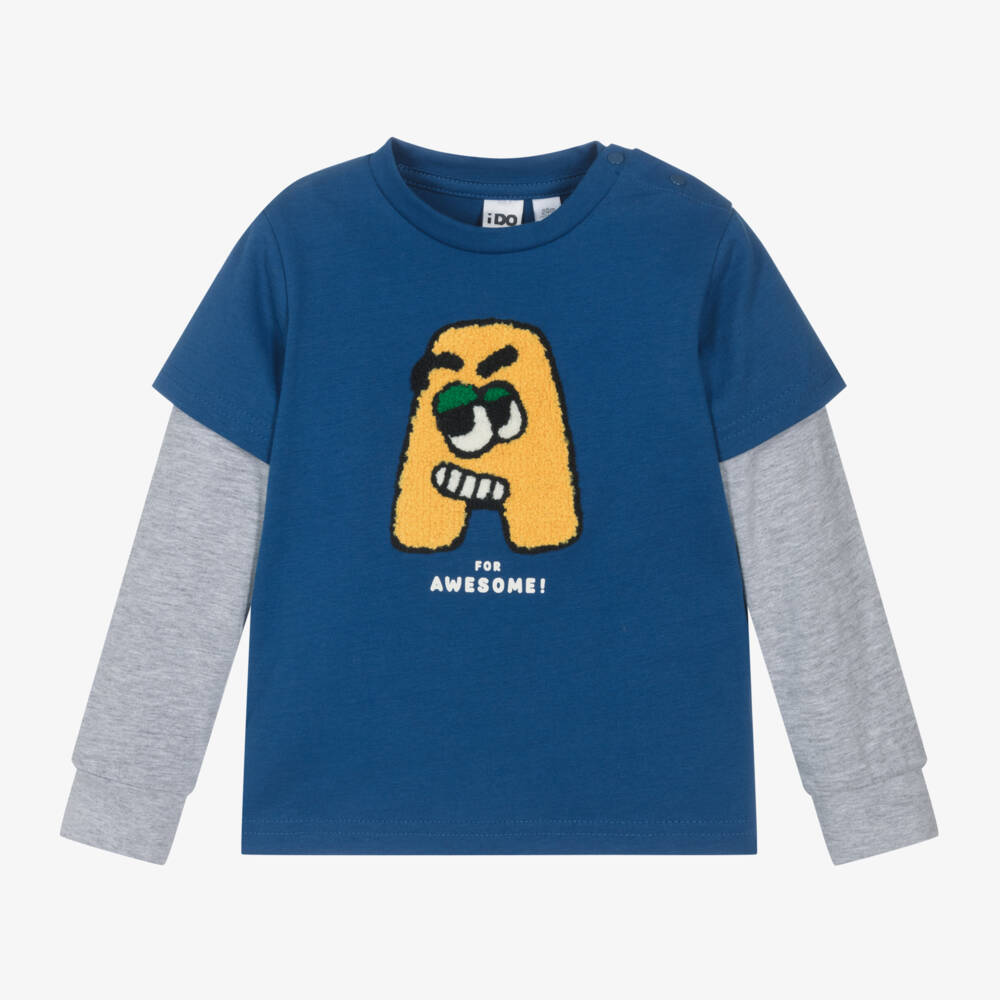 iDO Baby-Boys Vibrant Blue Cotton Tee | Childrensalon Outlet