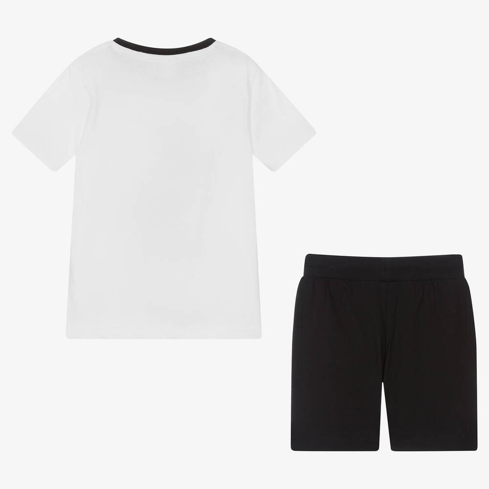 iDO Baby-Boys White & Black Dinosaur Shorts Set | Childrensalon Outlet