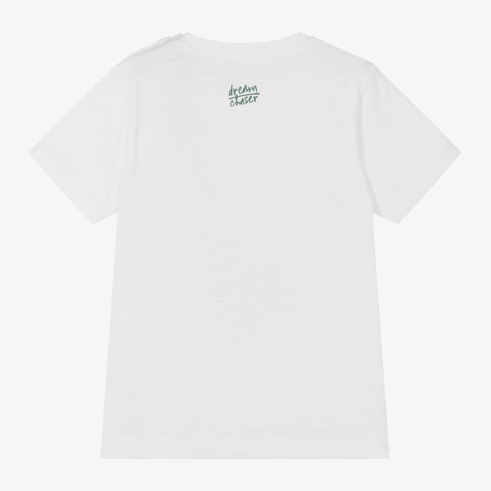 iDO Baby-Boys White Car Print Cotton T-Shirt | Childrensalon Outlet