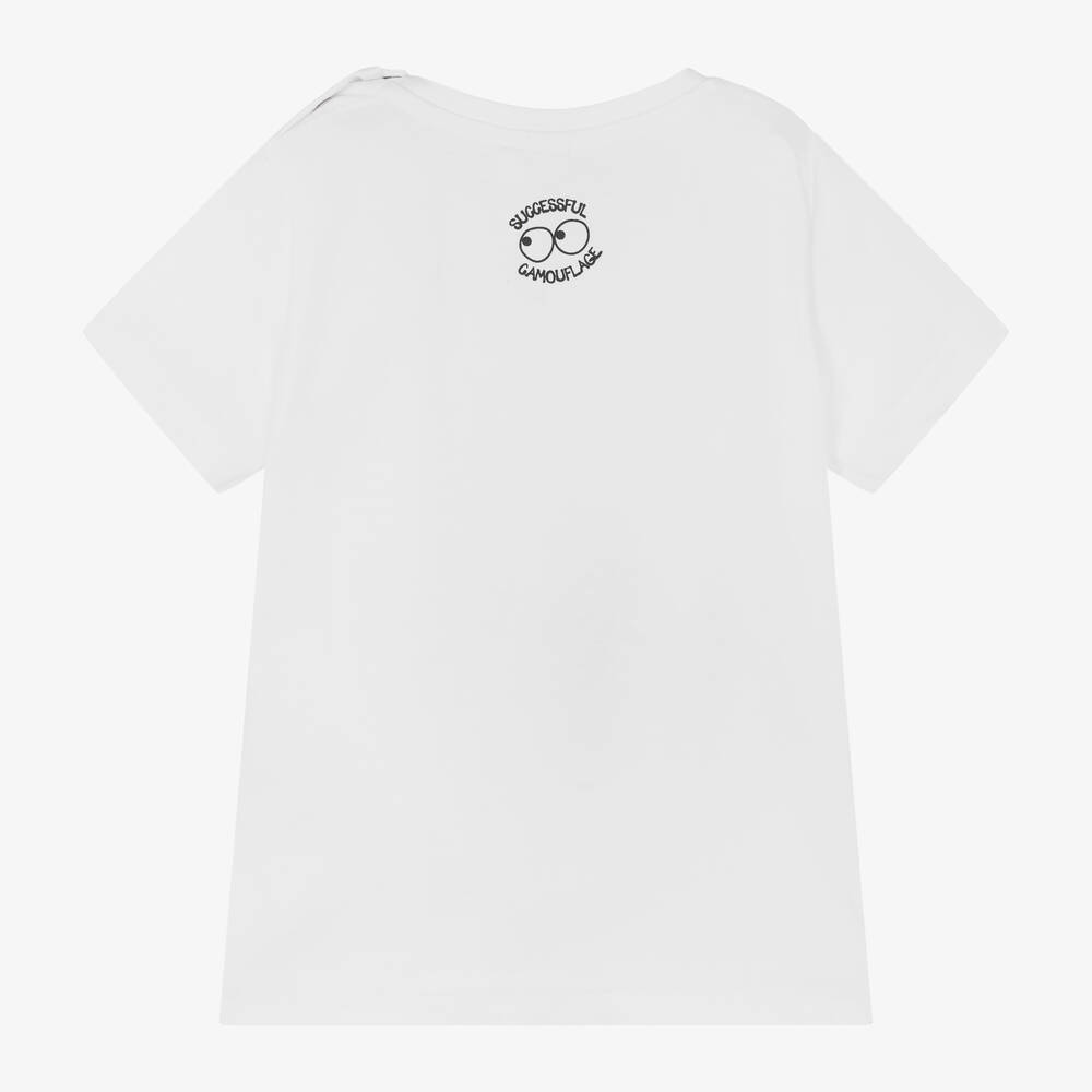 iDO Baby-تيشيرت قطن لون أبيض للأولاد | Childrensalon Outlet