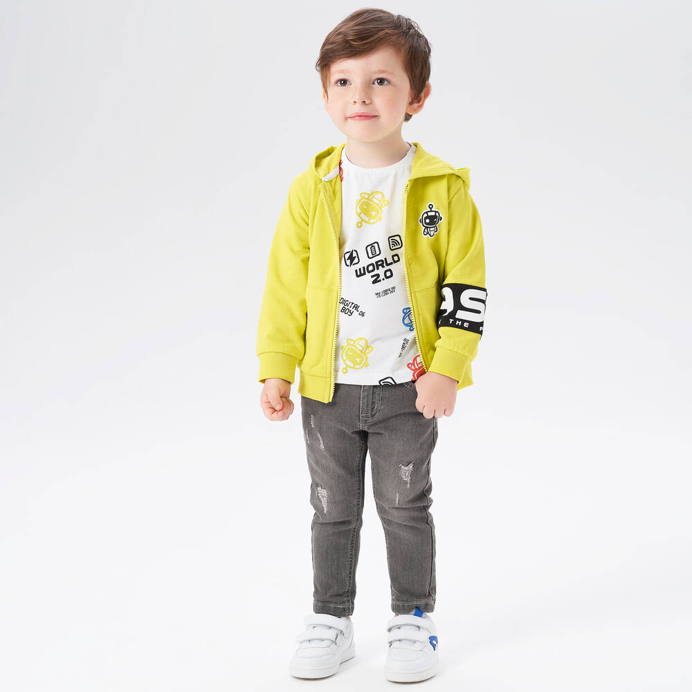 iDO Малыши-Белая хлопковая футболка | Childrensalon Outlet