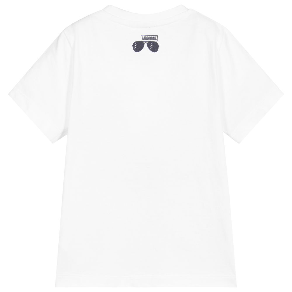 iDO Малыши-Boys White Cotton T-Shirt  | Childrensalon Outlet