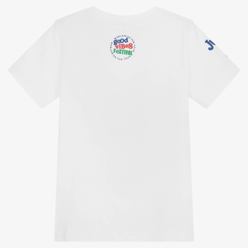 iDO Baby-Boys White Cotton T-Shirt | Childrensalon Outlet