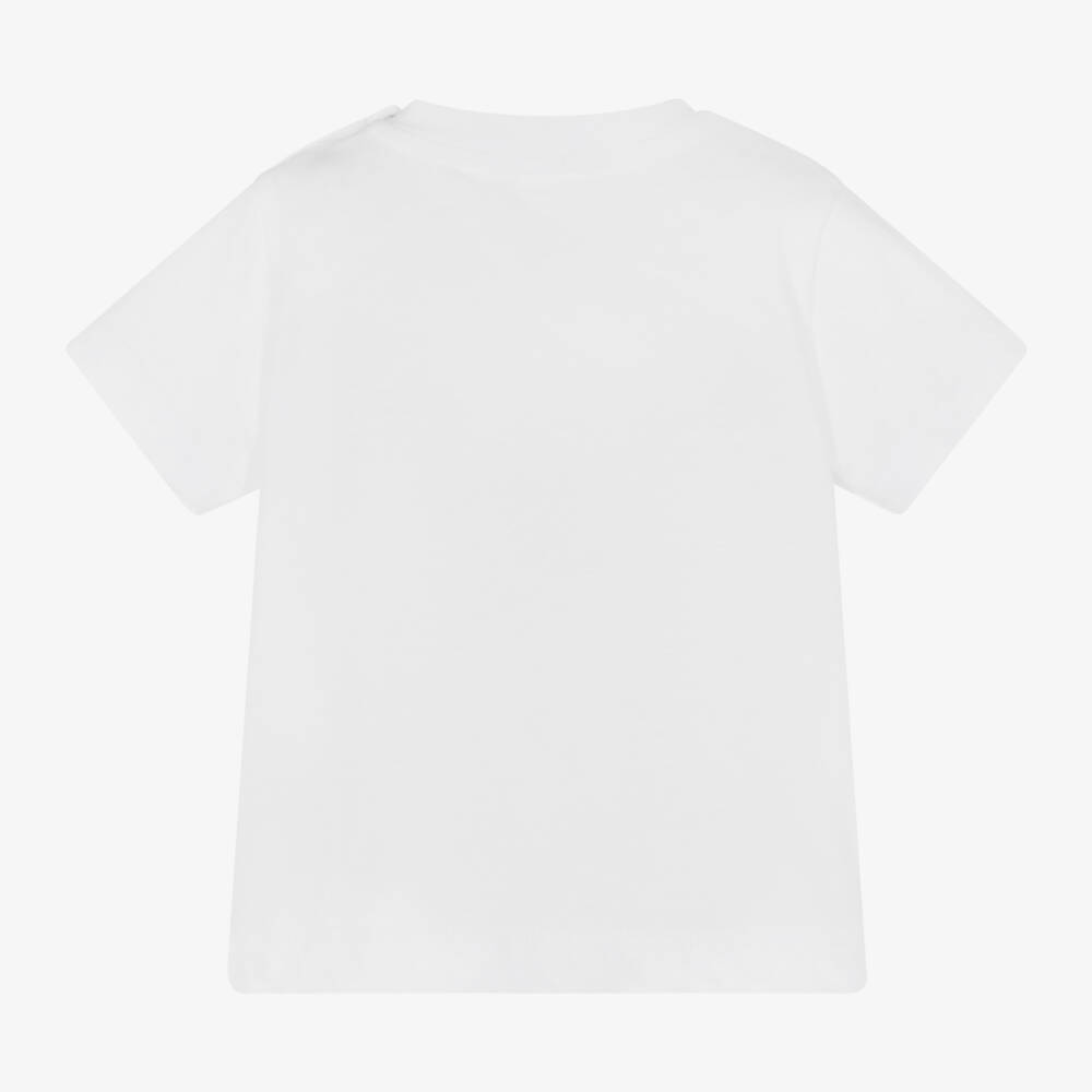 iDO Mini-Boys White Cotton Tee with Car Patch | Childrensalon Outlet