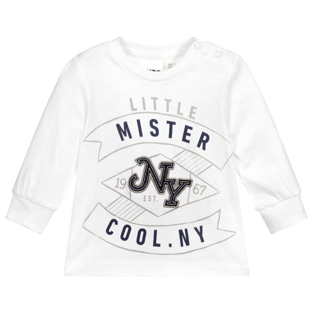 iDO Малыши-Boys White Cotton Top | Childrensalon Outlet
