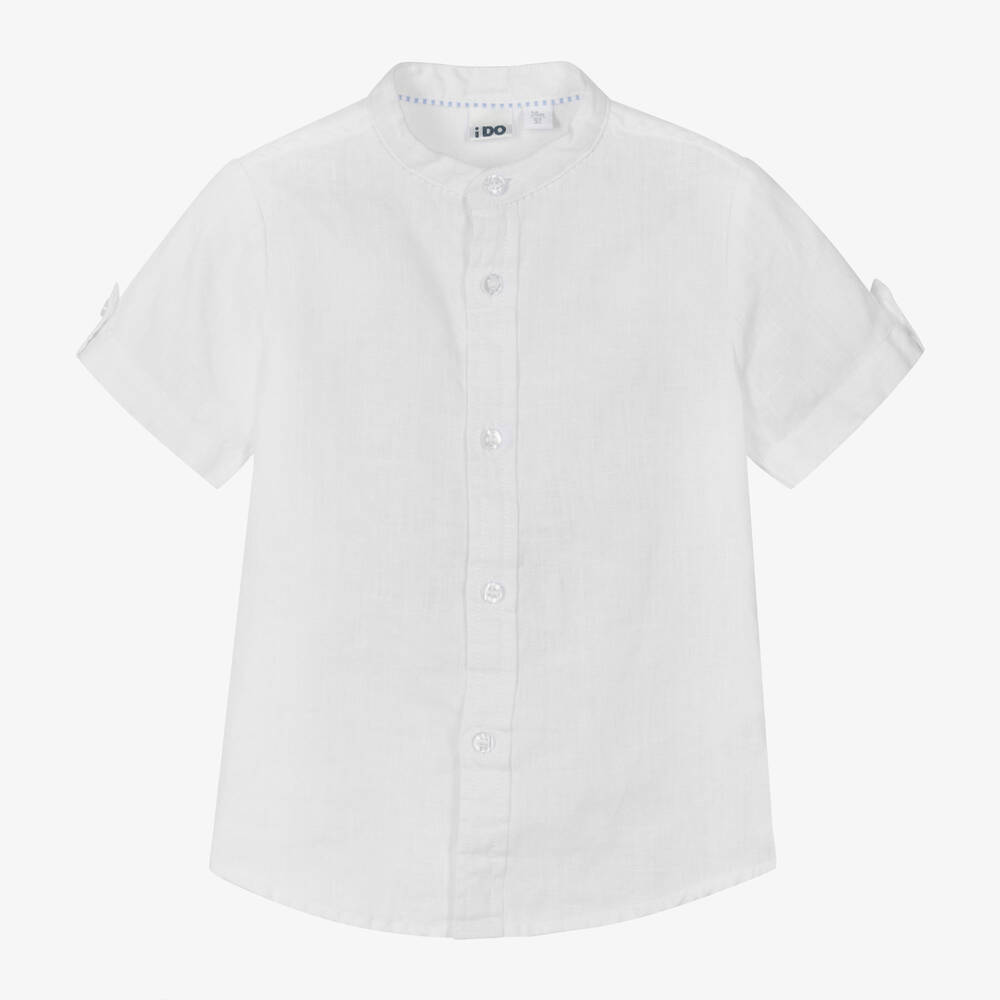 White linen shirt for baby boy on sale