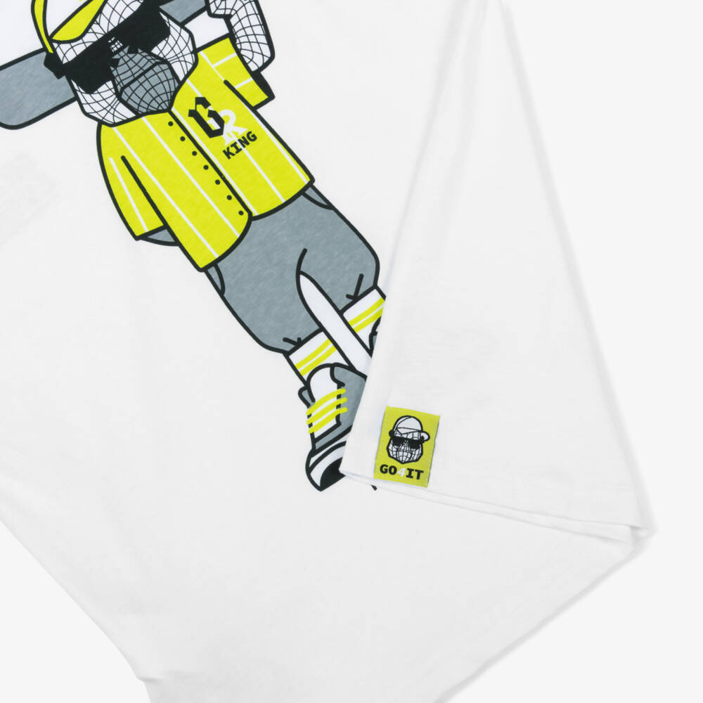 iDO Junior-Boys White Oversized Graphic Tee | Childrensalon Outlet