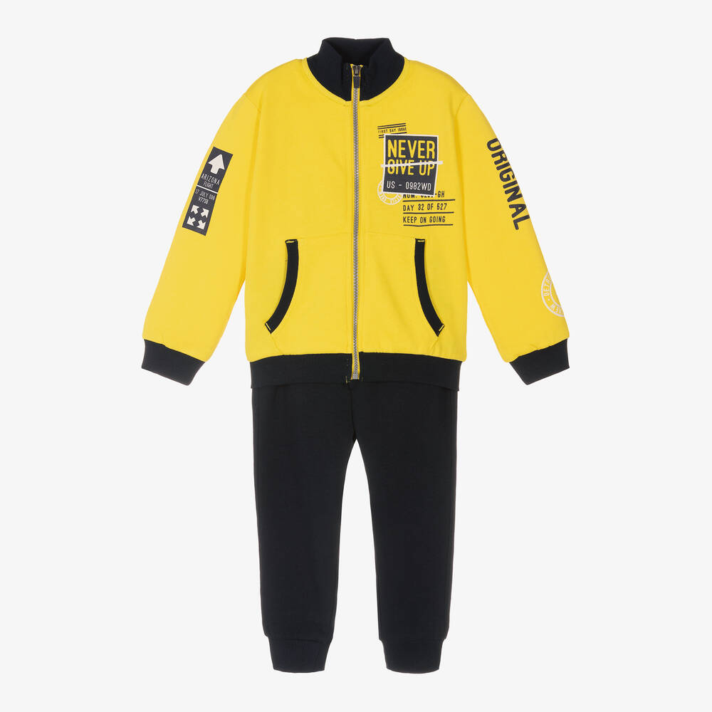Boys yellow tracksuit clearance