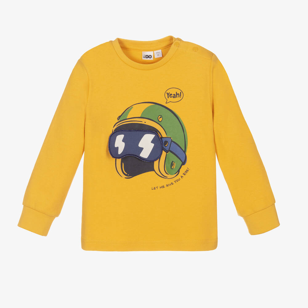 iDO Baby - Boys Yellow Cotton Top | Childrensalon