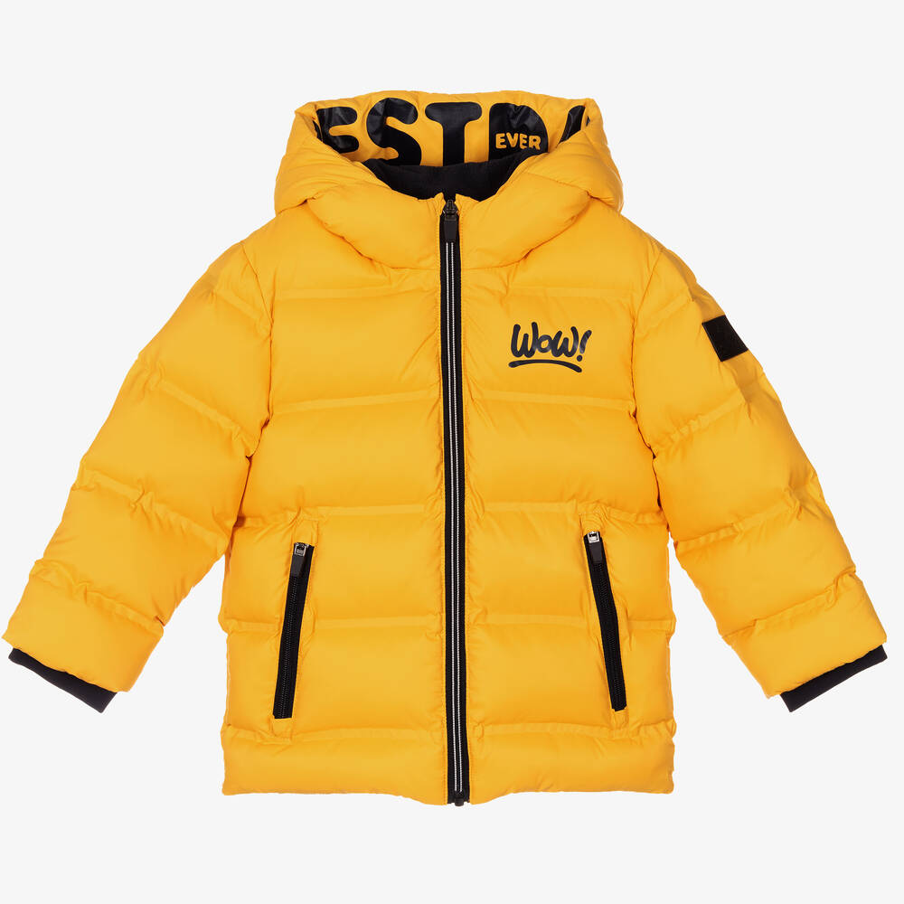 iDO Baby - Boys Yellow Puffer Jacket | Childrensalon