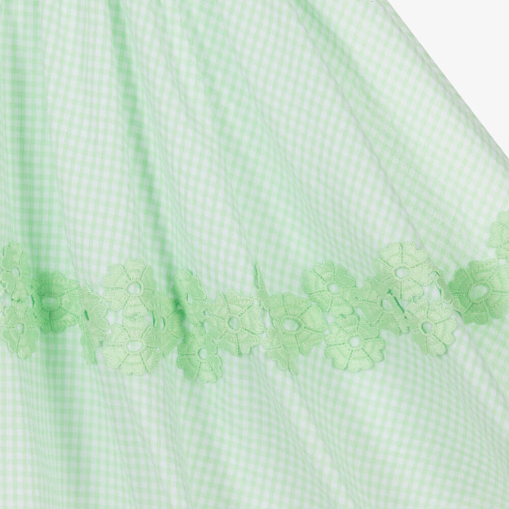 iDO Baby-فستان أخضر بنقشة المربعات للبنات | Childrensalon Outlet