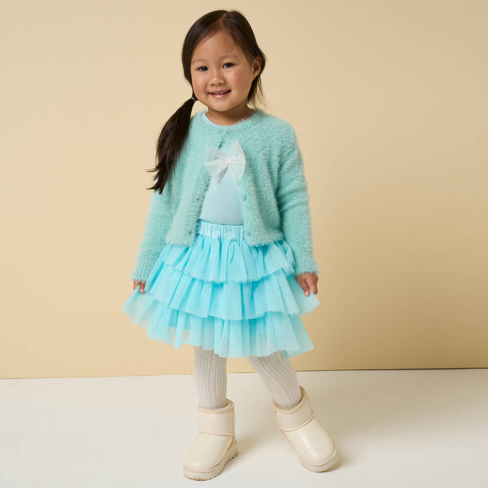 iDO Baby-توب قطن لون أزرق للبنات | Childrensalon Outlet