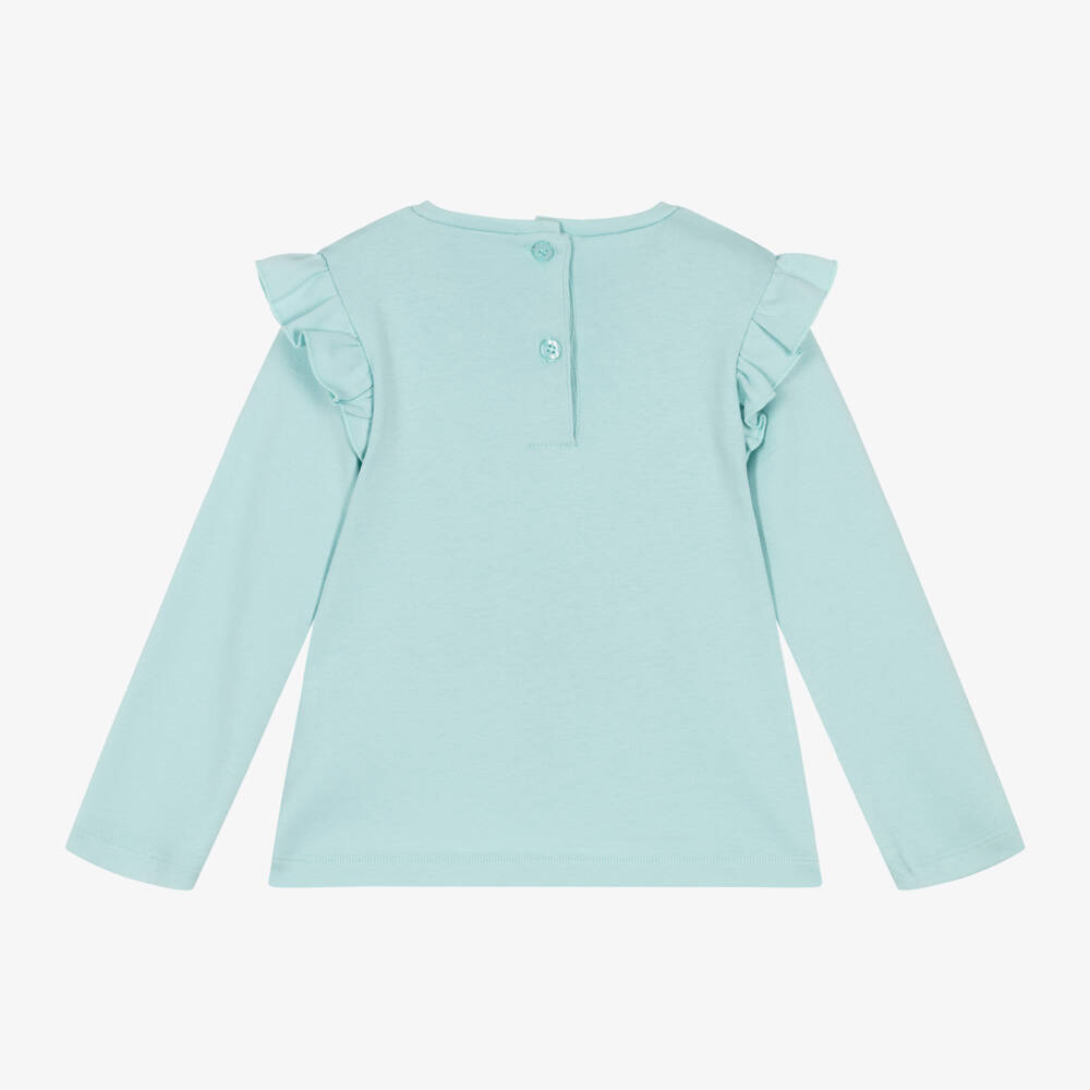 iDO Baby-توب قطن لون أزرق للبنات | Childrensalon Outlet