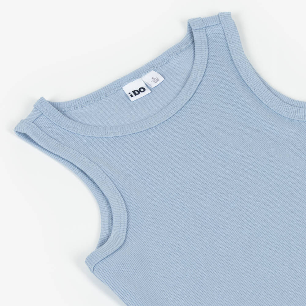 iDO Для младших-Топ без рукавов вязаный голубой для девочек | Childrensalon Outlet
