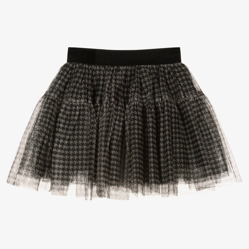 iDO Baby - Бежево-черная юбка-пачка в гусиную лапку | Childrensalon