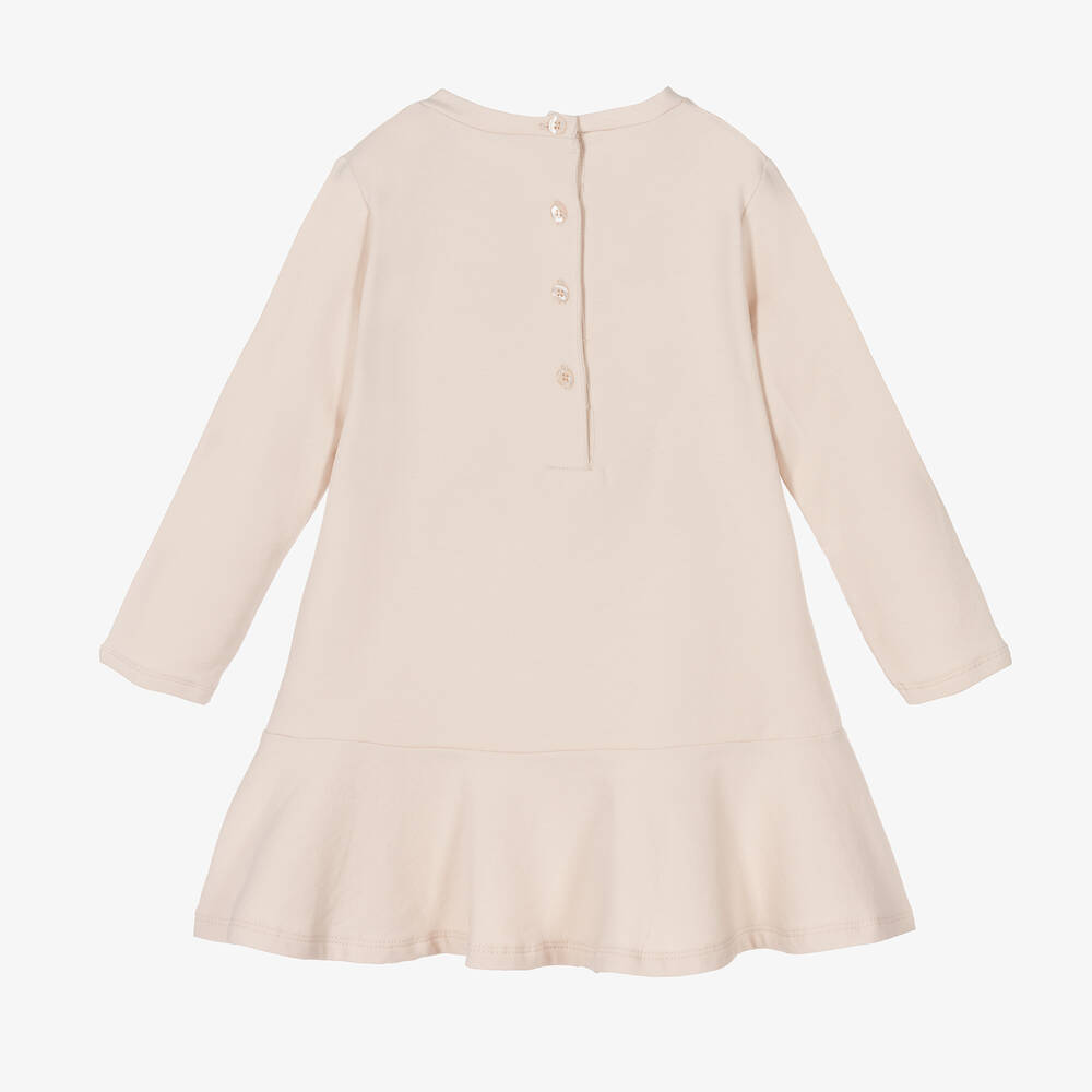 iDO Baby-Girls Beige Cotton Dress | Childrensalon Outlet