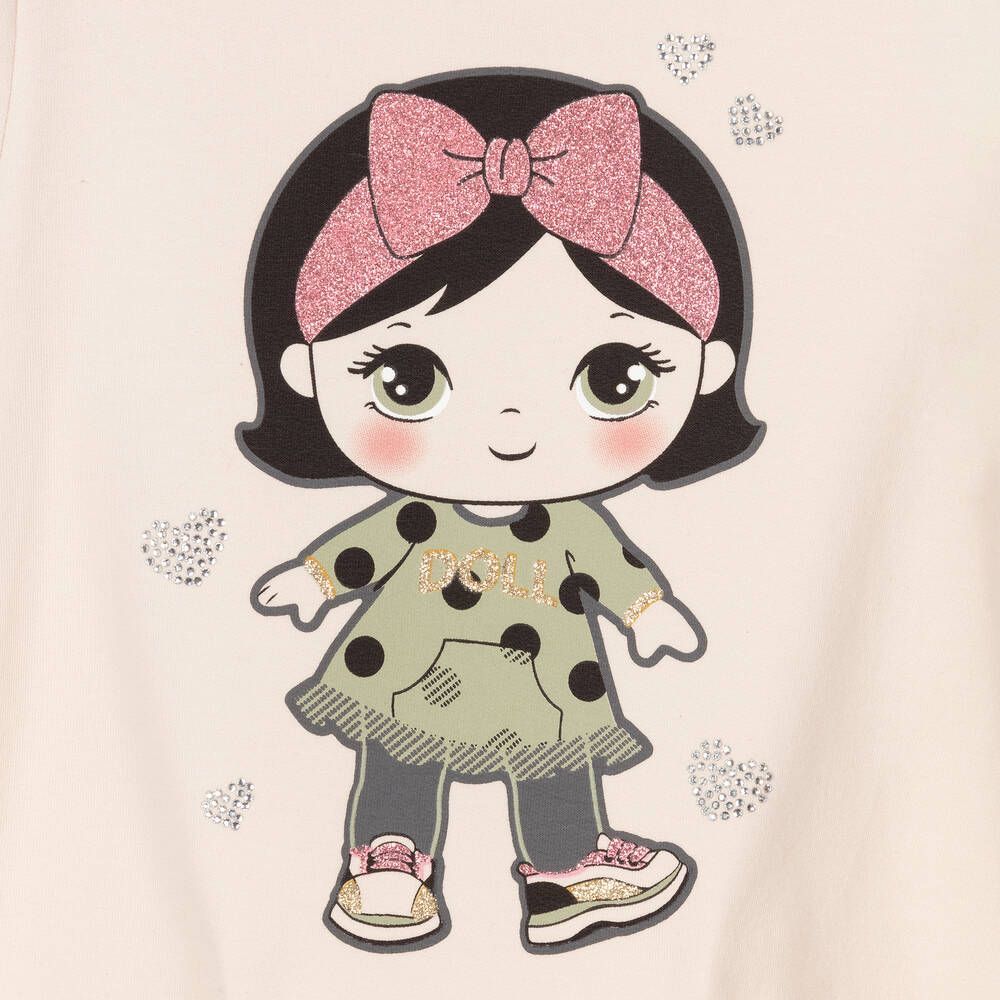 iDO Baby-Girls Beige Cotton Dress | Childrensalon Outlet